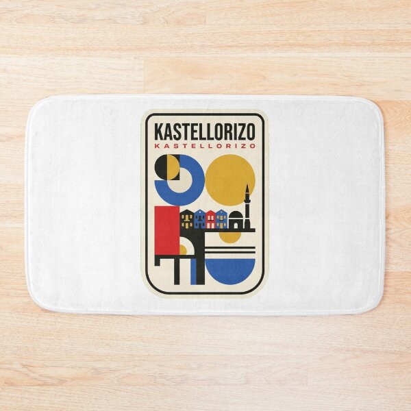 Item preview, Retro Kastellorizo Bauhaus Geometric Skyline designed and sold by k3rstman1.
