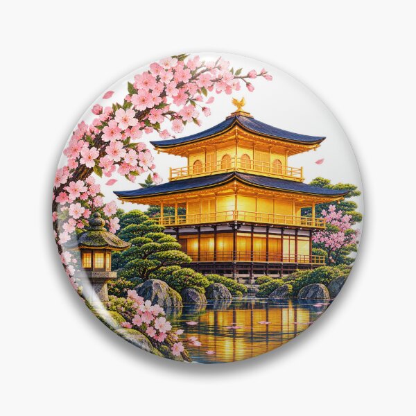 Artikelvorschau, Goldener Pavillon Kinkaku-ji – Sakura und japanische Gartenkunst entworfen und verkauft von Daihuku2525.