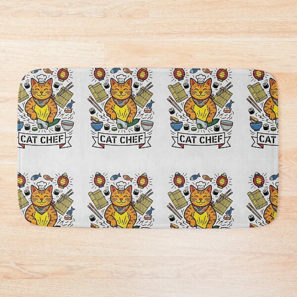 Item preview, Orange Tabby Sushi Chef designed and sold by PictoVibe.