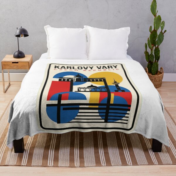 Item preview, Retro Karlovy Vary Bauhaus Geometric Skyline designed and sold by k3rstman1.