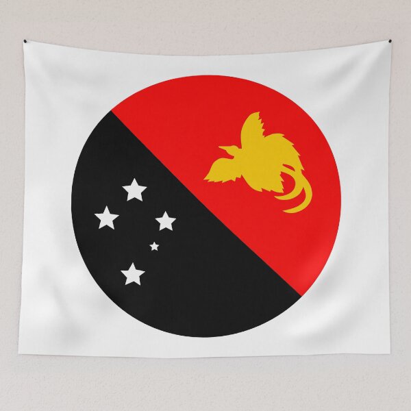 Item preview, Papua New Guinea Circle Flag PG designed and sold by shitpostee.