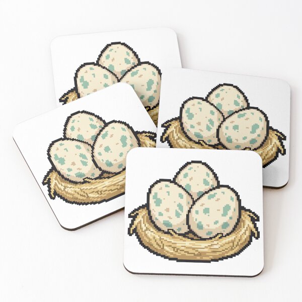 Item preview, Peahen Nest — Peacock Eggs Pixel Art designed and sold by PixelBrujeria.