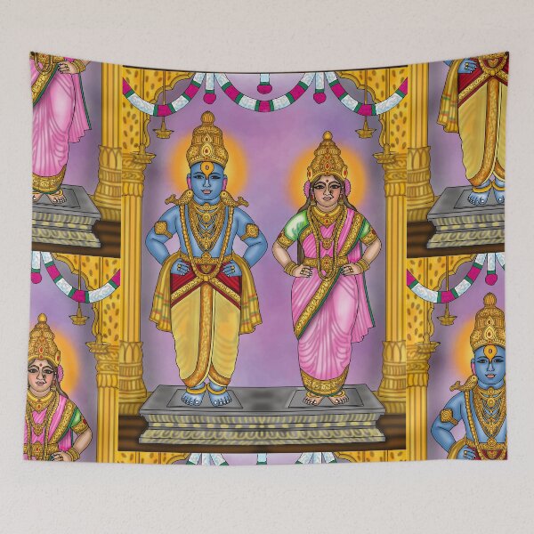 Item preview, Vitthal Rukmini Digital Drawing | Hindu Deity Artwork designed and sold by Harshit_Digital_Arts.