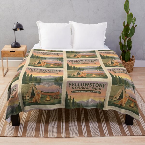 Item preview, Golden Retriever Camper designed and sold by PictoVibe.