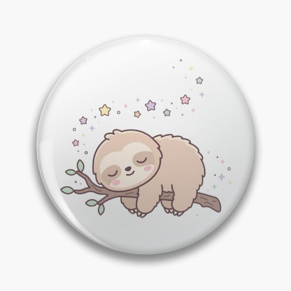 Item preview, Cute Kawaii Sleeping Sloth Stars Illustration designed and sold by ajamzbox.
