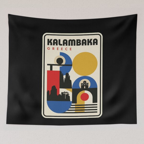 Item preview, Retro Kalambaka Bauhaus Geometric Skyline designed and sold by k3rstman1.