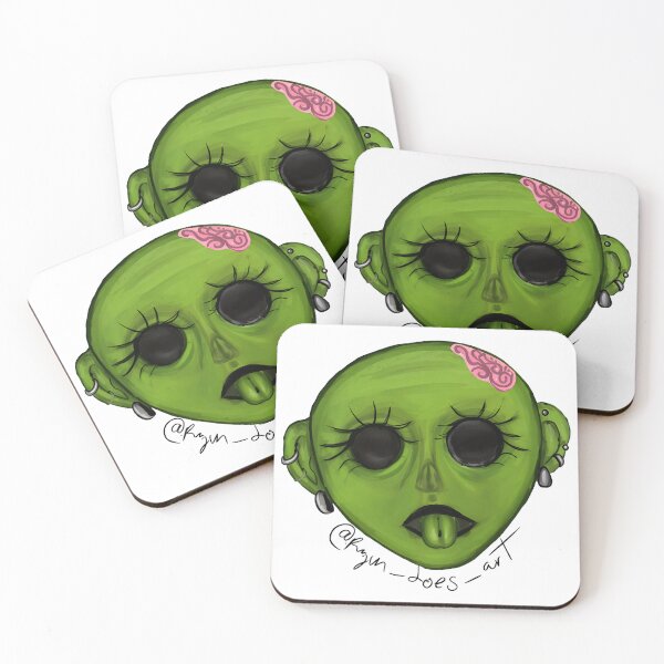 Item preview, Halloween Zombie Scary Creepy Green Monster Face designed and sold by azhetteleyezine.