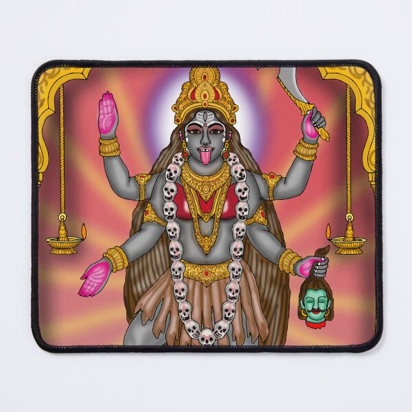 Artikelvorschau, Digitale Zeichnung der Göttin Kali | Kunstwerk der hinduistischen Göttin entworfen und verkauft von Harshit_Digital_Arts.
