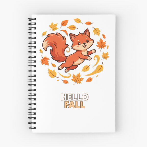 Artikelvorschau, Hello Fall Cute Autumn Fox Leaves entworfen und verkauft von ThreeFlyingAces.