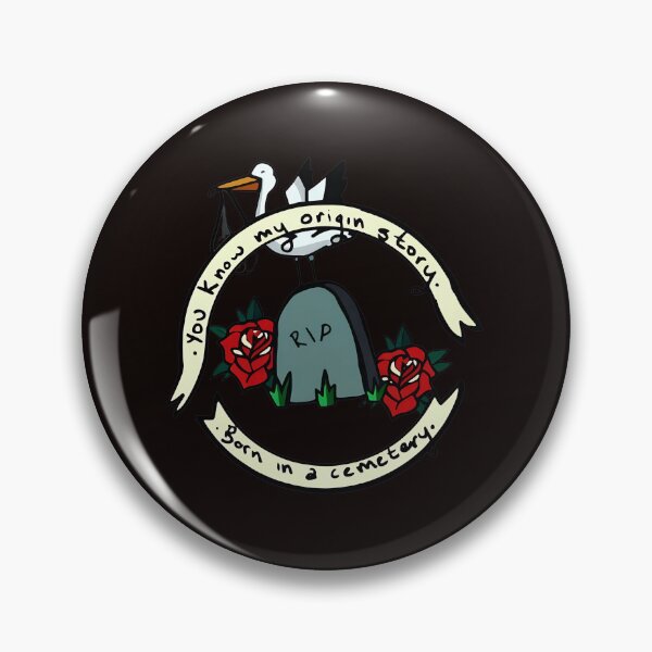 Item preview, Cemetery Origin Story Stork Gravestone Motif designed and sold by CatiaStudio.