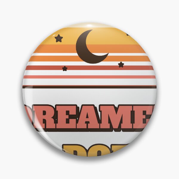 Item preview, Dreamer and Doer - Retro Sunset Moon Typography designed and sold by Playful Paper Club.