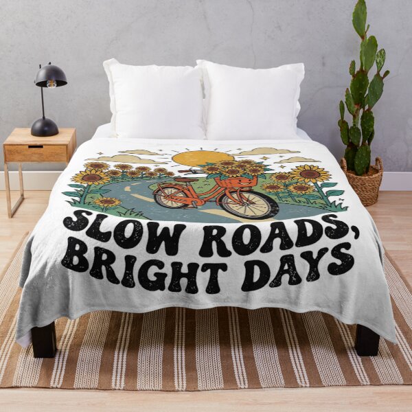 Item preview, Slow Roads Bright Days Retro Bicycle Sunflower Design designed and sold by cannsuh.