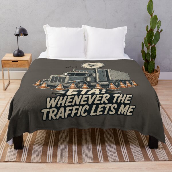 Artikelvorschau, ETA-Shirt „Wenn der Verkehr es zulässt“, lustiges LKW-Fahrer-T-Shirt, humorvolles LKW-Verkehrs-Shirt, Geschenk-Shirt für LKW-Fahrer, Vintage-Motiv für Sattelzüge entworfen und verkauft von TshirtsLabs.