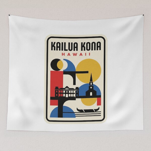Item preview, Retro Kailua Kona Bauhaus Geometric Skyline designed and sold by k3rstman1.