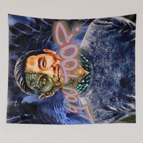 Item preview, "YOU TOO?" Reptilian Shapeshifter Portrait Art designed and sold by zenjiinspired.