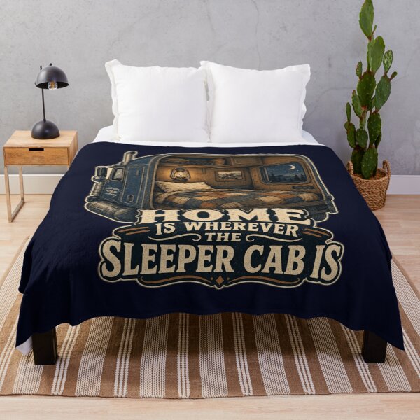 Artikelvorschau, „Zuhause ist, wo immer die Schlafkabine ist“-Shirt, lustiges LKW-Fahrer-T-Shirt, Fernfahrer-Shirt, Geschenk-Shirt für LKW-Fahrer, Vintage-Schlafkabinen-Grafik entworfen und verkauft von TshirtsLabs.