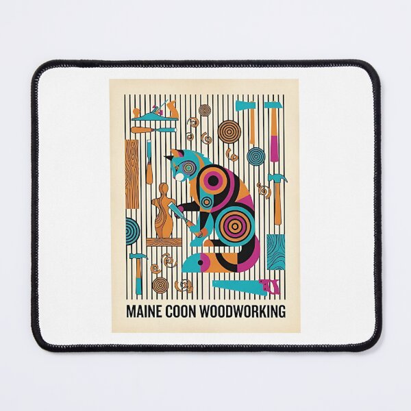 Item preview, Maine Coon Woodworker designed and sold by PictoVibe.