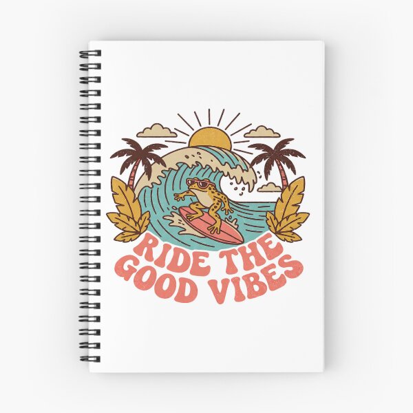 Item preview, Retro Surfing Frog Ride The Good Vibes designed and sold by cannsuh.