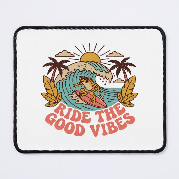 Item preview, Retro Surfing Frog Ride The Good Vibes designed and sold by cannsuh.