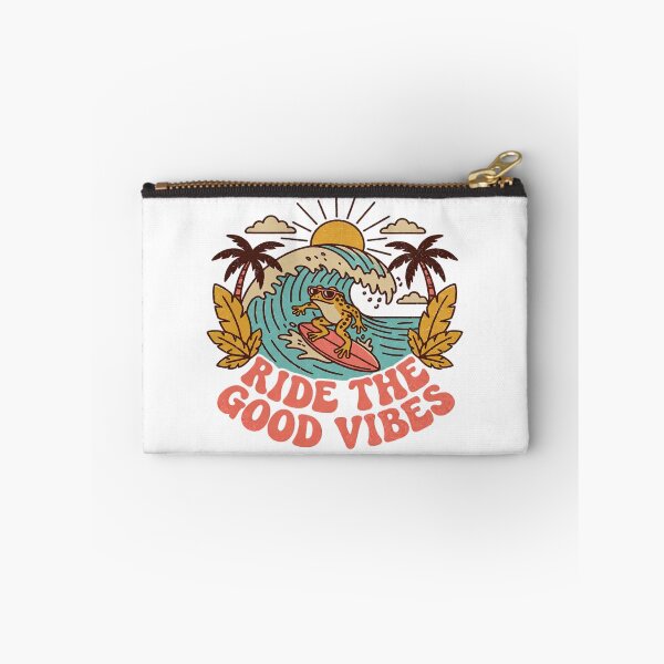 Item preview, Retro Surfing Frog Ride The Good Vibes designed and sold by cannsuh.