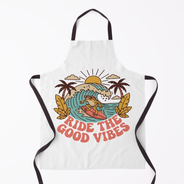 Item preview, Retro Surfing Frog Ride The Good Vibes designed and sold by cannsuh.