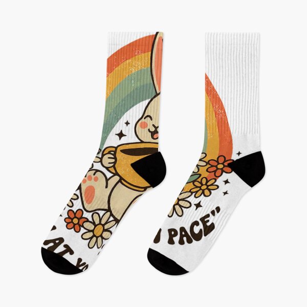 Item preview, Bloom At Your Own Pace Retro Rabbit Self-Care Design designed and sold by cannsuh.