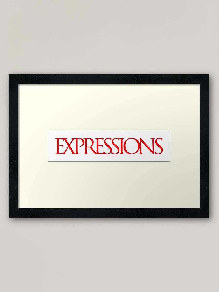 Alternate view of Red Expressions Logo Framed Art Print