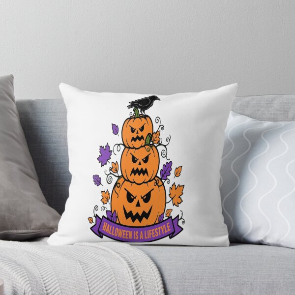 Item preview, Halloween Is A Lifestyle Angry Pumpkins Crow designed and sold by Custom Crest.