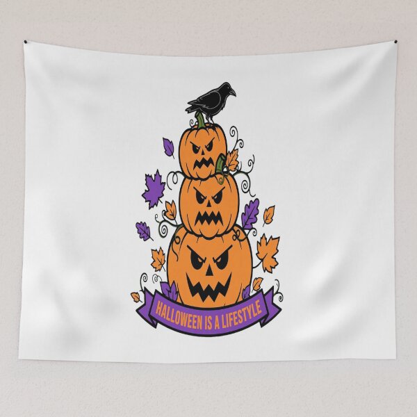 Item preview, Halloween Is A Lifestyle Angry Pumpkins Crow designed and sold by Custom Crest.