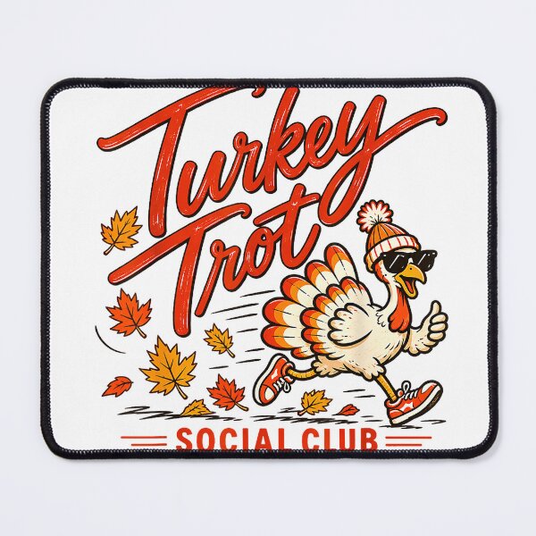 Item preview, Turkey Trot Social Club Funny Thanksgiving Running Turkey T-Shirt designed and sold by gidget-gadget.