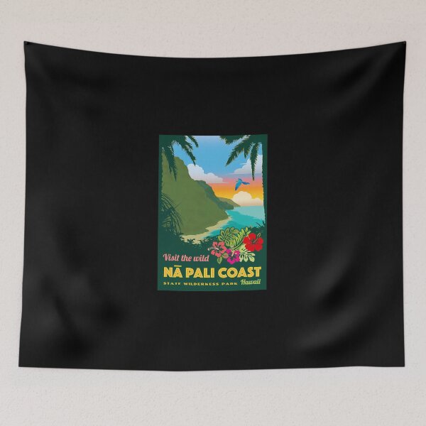 Item preview, Vintage-Style-Napali-Coast-Travel-Poster designed and sold by husonhinsonq.