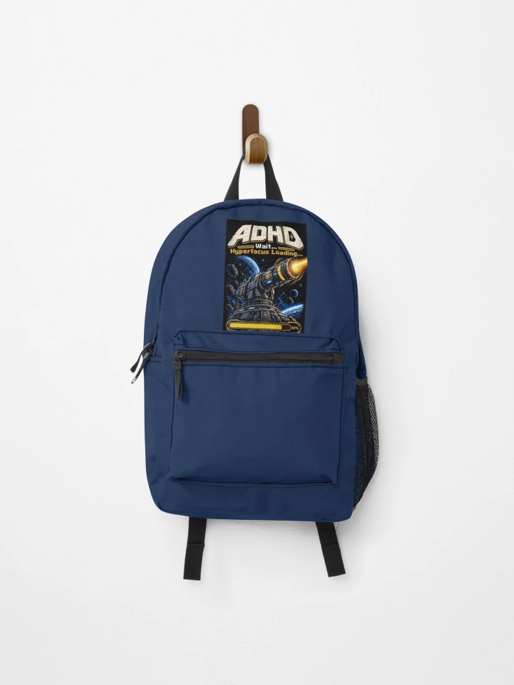Thumbnail 1 of 3, Backpack, ADHD - Hyperfocus Loading designed and sold by droidalex.