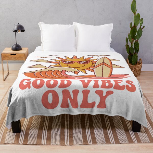 Item preview, Good Vibes Only Retro Surf Summer Sun Design designed and sold by cannsuh.