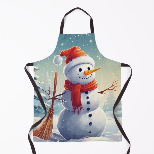Artikelvorschau, Ein fröhlicher Schneemann steht in einer verschneiten Landschaft entworfen und verkauft von homydesign.