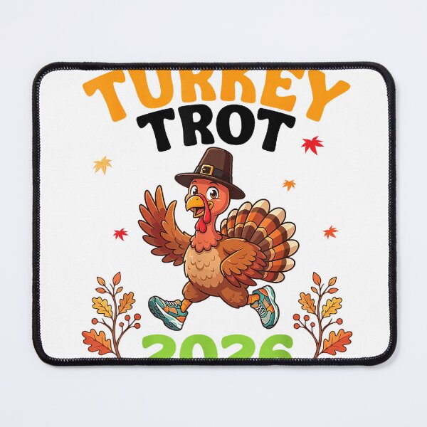 Item preview, Turkey Trot 2026 Funny Running Pilgrim Hat Thanksgiving Fall T-Shirt designed and sold by Fester's Designs.