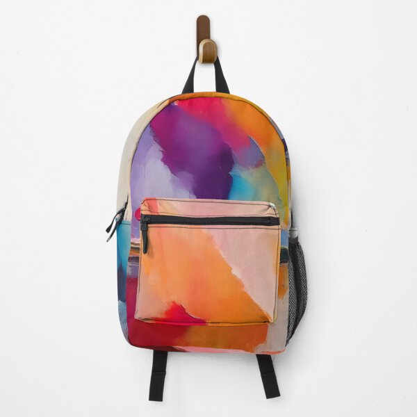 Item preview, A vibrant abstract painting with flowing shapes in warm and cool colors, reminiscent of a landscape designed and sold by homydesign.