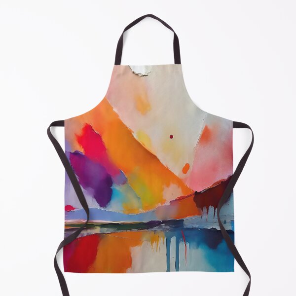 Item preview, A vibrant abstract painting with flowing shapes in warm and cool colors, reminiscent of a landscape designed and sold by homydesign.