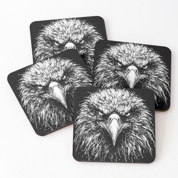 Item preview, Dark Art Eagle Bird Head Face Anger Tattoo designed and sold by MORSPECTIVE.