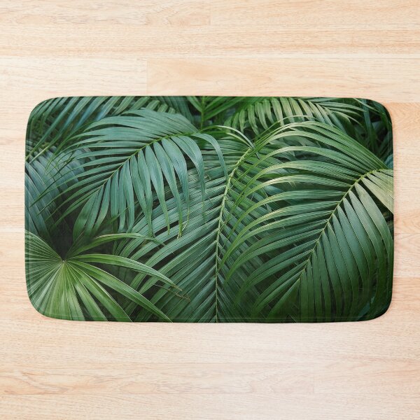Item preview, Lush, overlapping palm leaves in varying shades of green create a tropical feel designed and sold by homydesign.