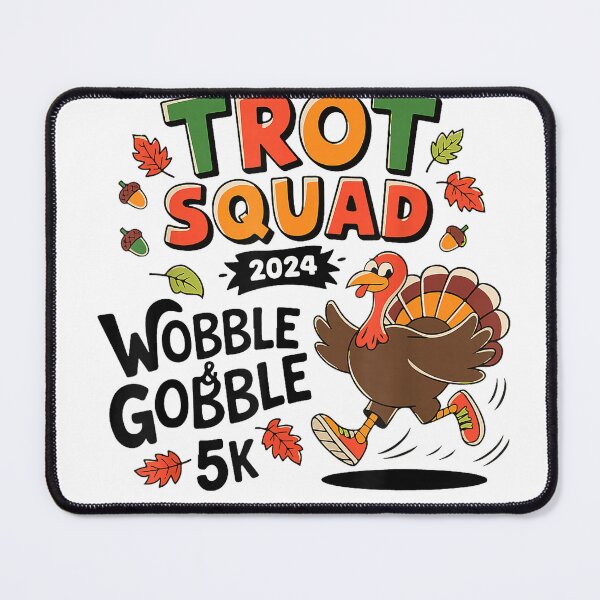Item preview, Turkey Trot Squad 2024 Wobble & Gobble 5K Race Men Women T-Shirt designed and sold by gidget-gadget.
