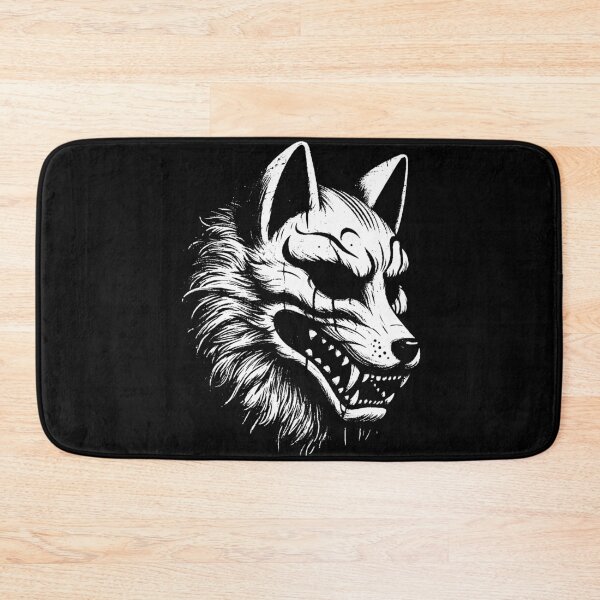 Item preview, Dark Art Kitsune Mask Japanese Fox Tattoo designed and sold by MORSPECTIVE.