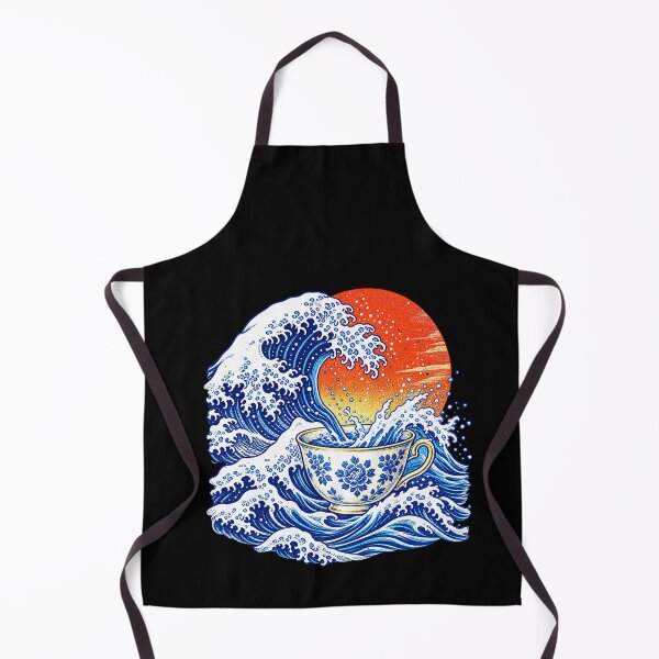 Item preview, Japanese Wave Meets a Cup of Tea designed and sold by elderberry.