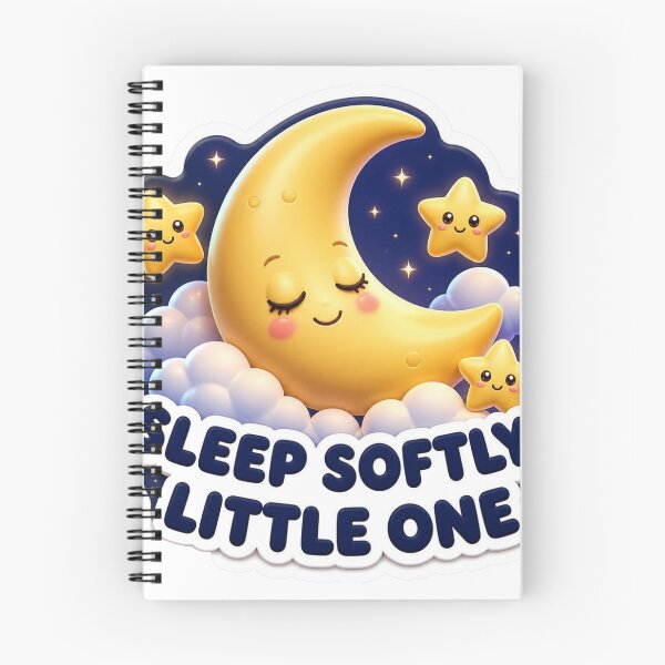 Aperçu de l'œuvre Dors doucement, petit ange – Joli croissant de lune et étoiles créée et vendue par LearnFunStore.