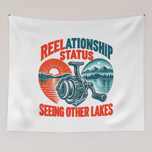 Item preview, Seeing Other Lakes Fishing Pun designed and sold by elderberry.