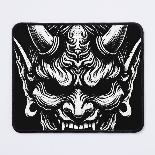 Item preview, Dark Art Tengu Mask Hannya Oni Japanese Demon Tattoo designed and sold by MORSPECTIVE.