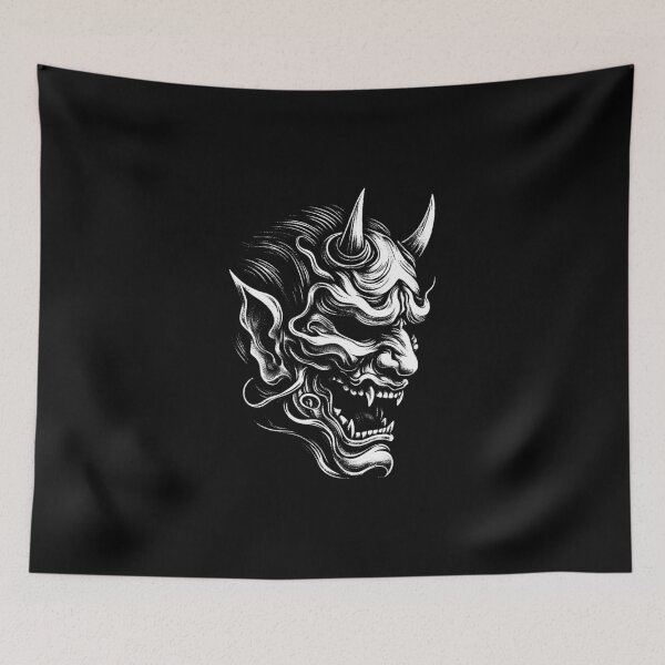 Artikelvorschau, Dark Art Tengu Maske Hannya Oni Japanisch entworfen und verkauft von MORSPECTIVE.