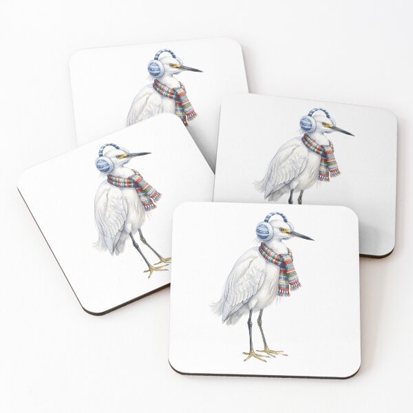 Item preview, Christmas Snowy Egret designed and sold by Tiffany Roy.