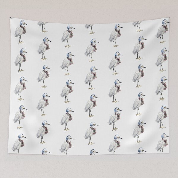 Item preview, Christmas Snowy Egret designed and sold by Tiffany Roy.
