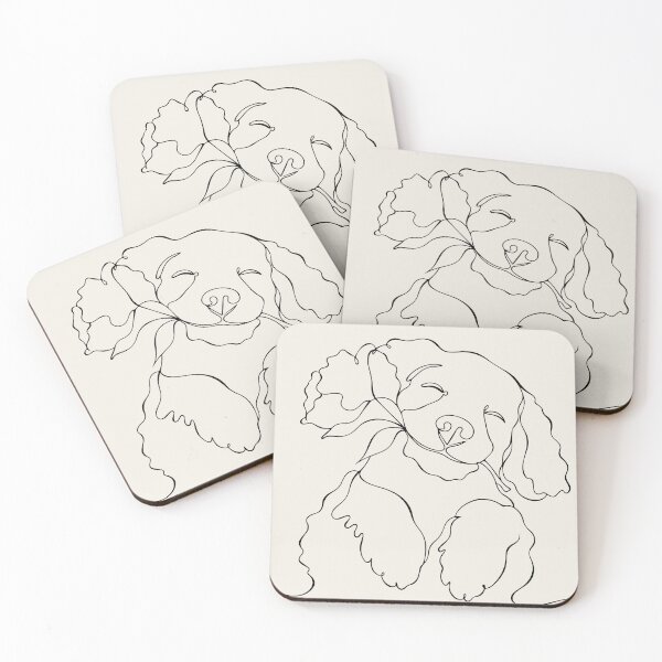 Item preview, Cute Flower Dog One Line Drawing Minimalist Art designed and sold by FemmePod.