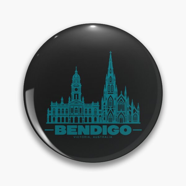 Item preview, Bendigo Victoria Australia Line Art Landmark Poster designed and sold by CMYKStudio.